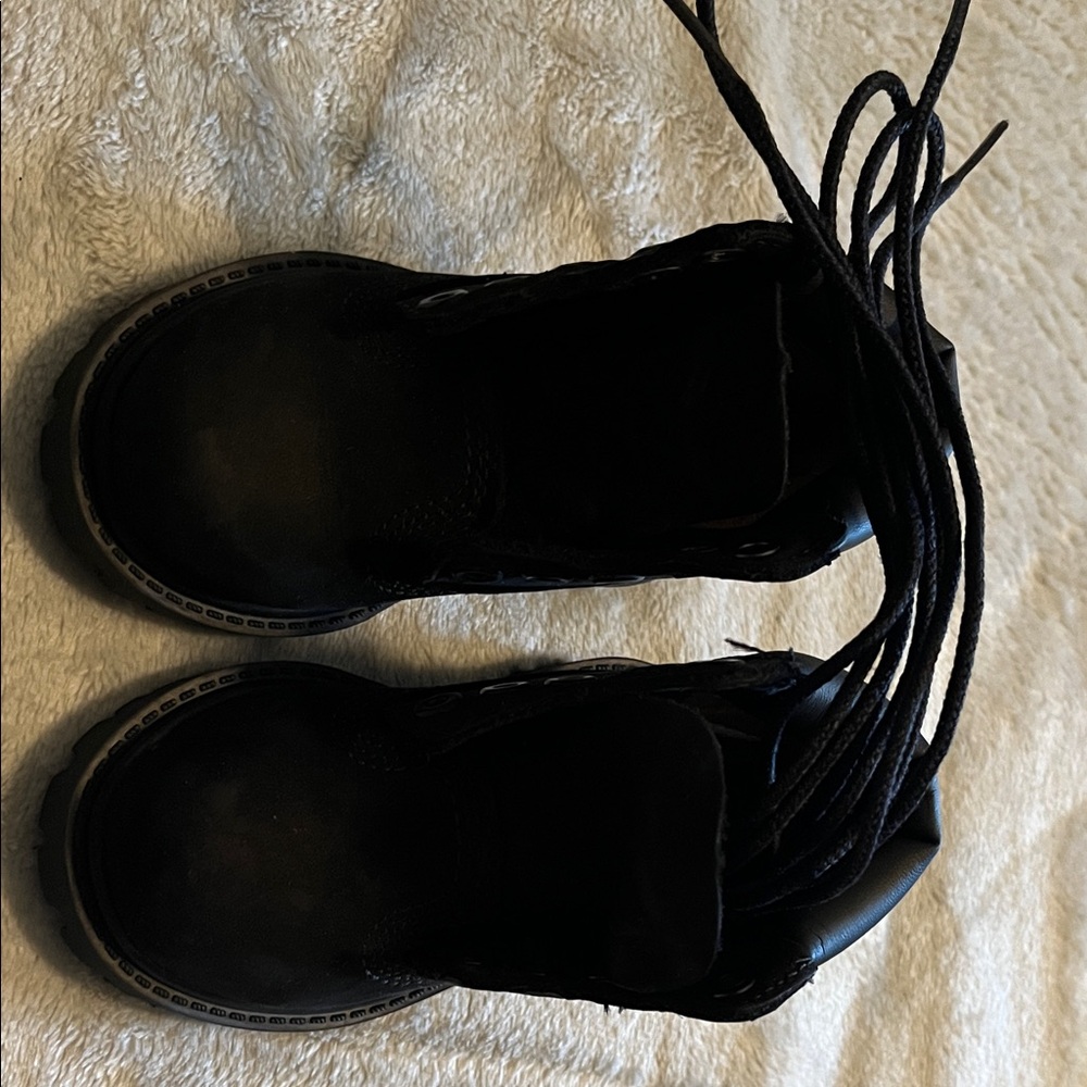 Timberland Kids Black Lace-Up Boots